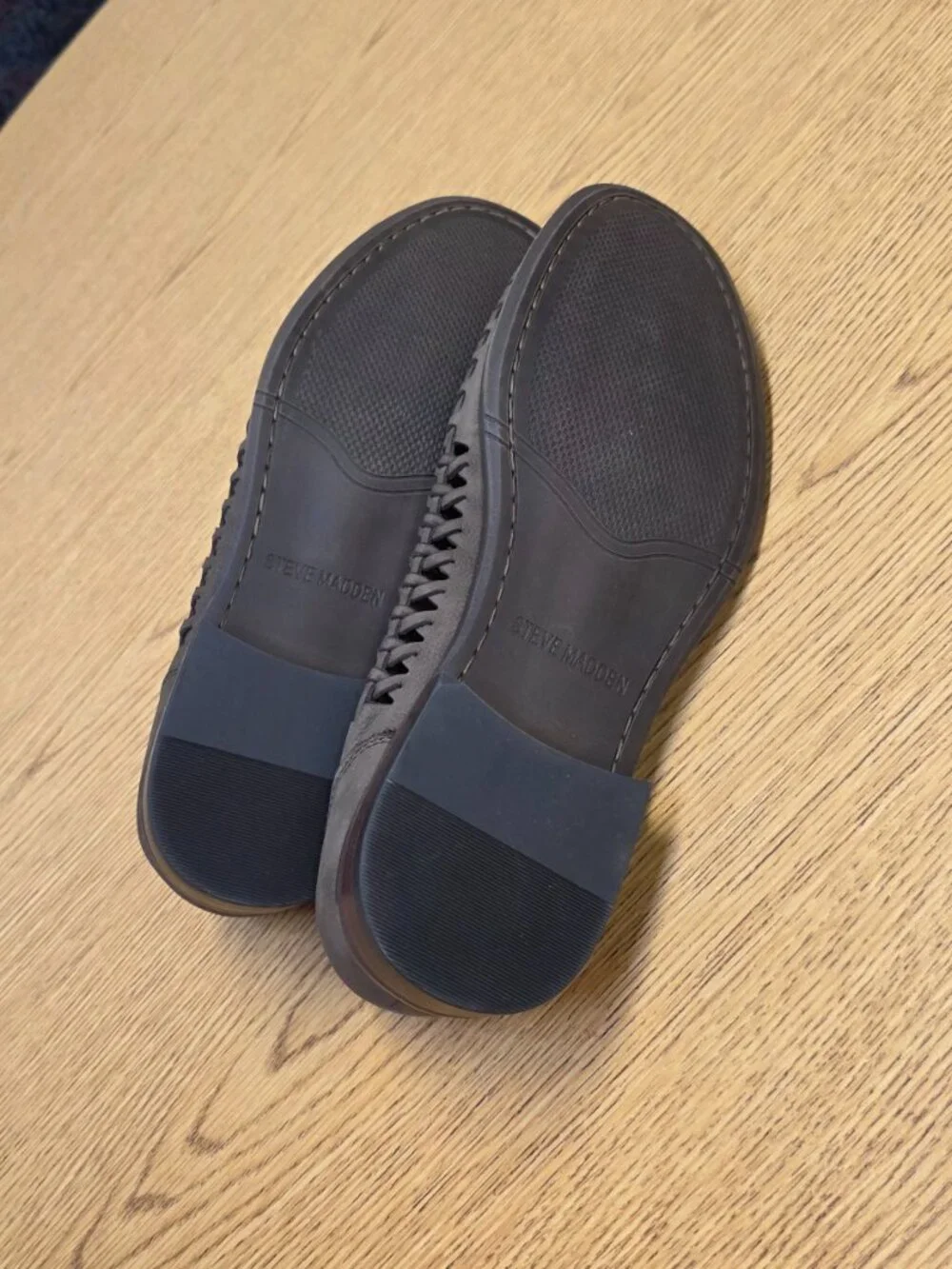 Like New Steve Madden Gaetano Brown Woven Leather Loafers Men’s 9M Slip-On